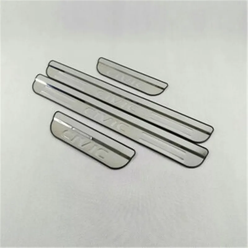 

stainless steel Scuff Plate/Door Sill door cover outside door sill plate For Honda 10th Generation Civic 2006-2016 Car styling