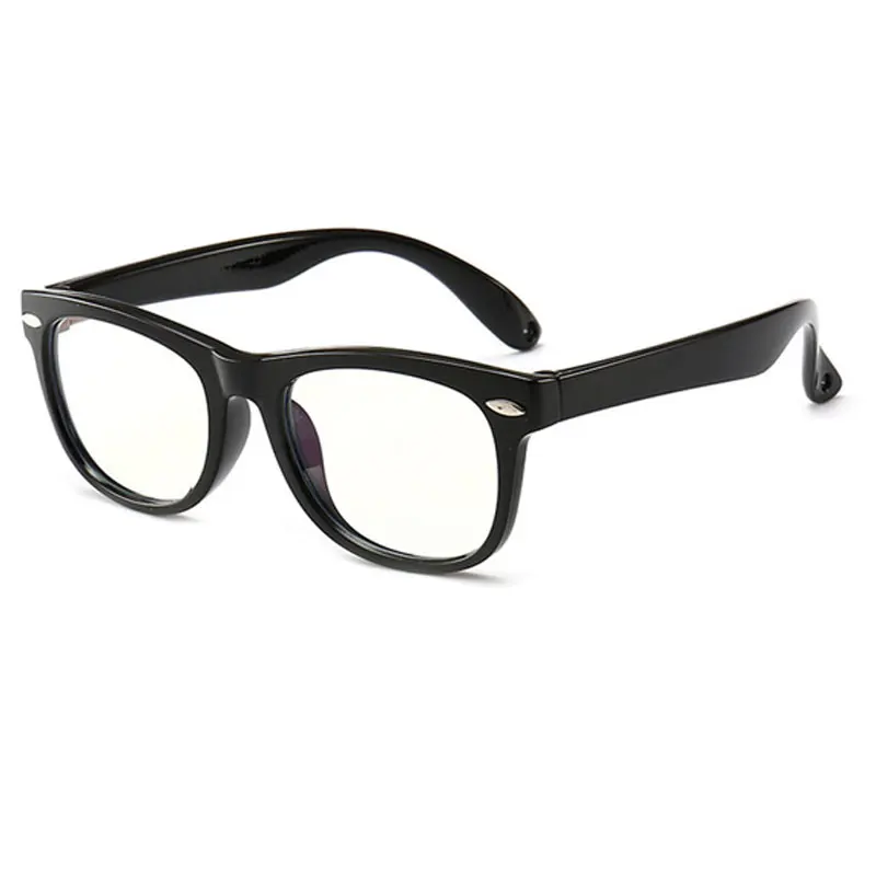 Новые детские солнцезащитные очки, детский синий светильник, блокирующие очки, ретро очки, классические очки с заклепками, TR90, оправа, UV400 - Цвет линз: C1