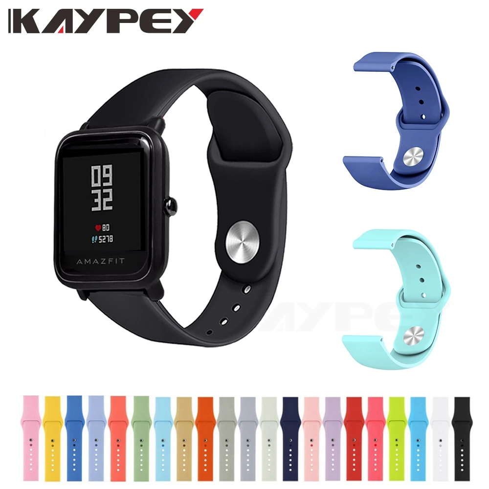 

Silicone Soft Strap for Xiaomi Huami Amazfit Bip BIT Lite Youth Smart Watch Wearable Wrist Bracelet Amazfit Watchband 20mm Strap