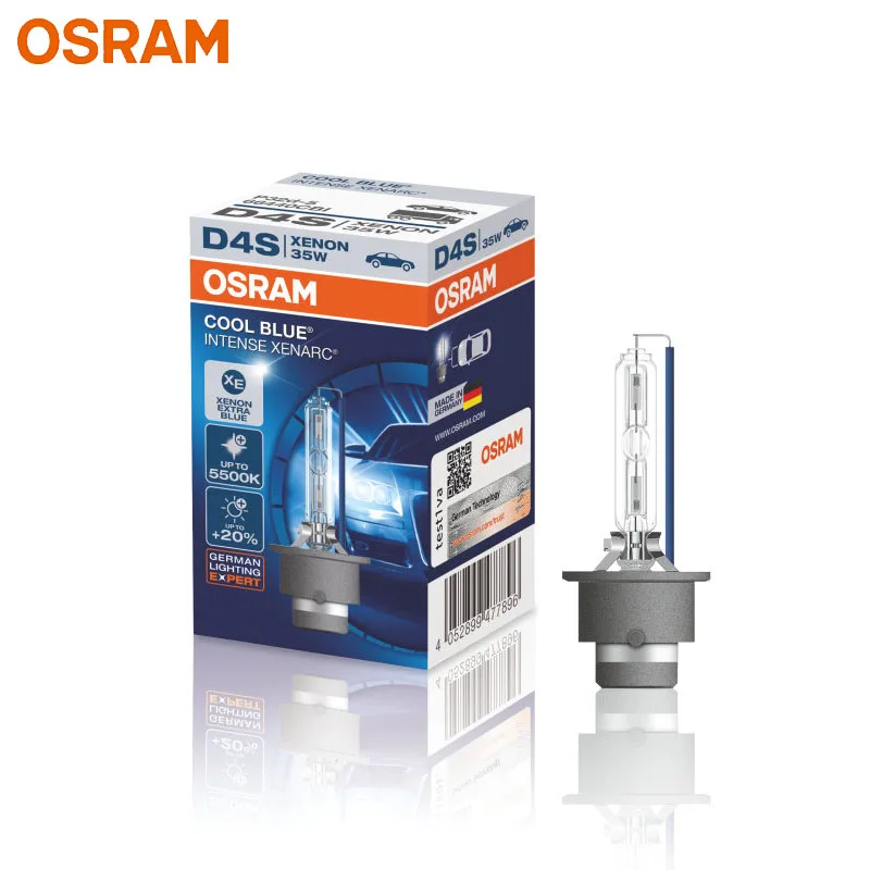 

OSRAM Xenon HID D4S CBI 66440CBI Cool Blue 5500K Car Head Lamp Auto High Low Beam Stylish Lamp +20% More Light (Single)