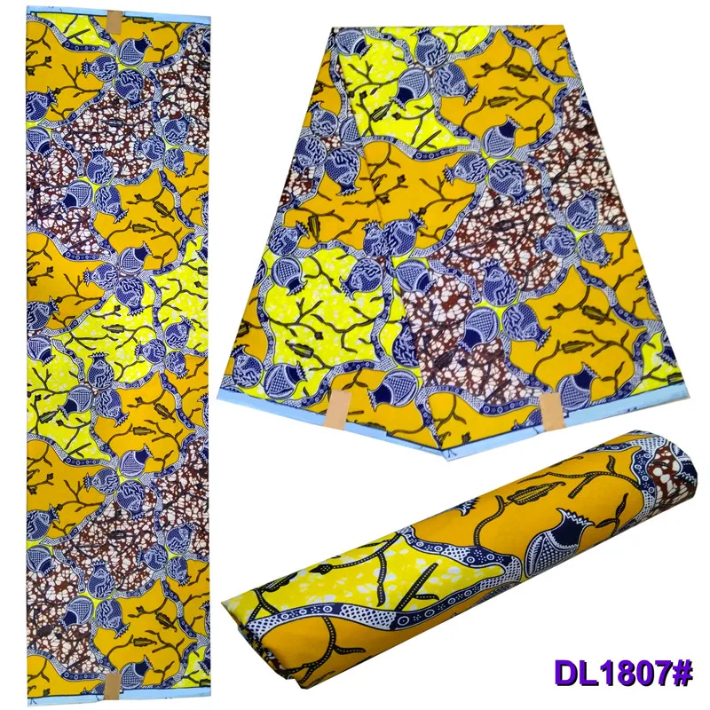 

2018 African 100% Polyester Fabric Ankara Fabrics Good Price Cheap Printed Wax African Wax 6 Yards for Wedding !smt060508