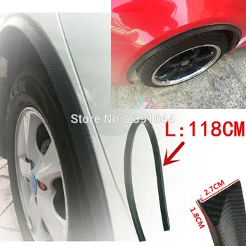 

wheel eyebrow refires quality carbon mrtomated soft rubber wheel decoration strip two pcs 118cm mudguard fit for suzuki SX4
