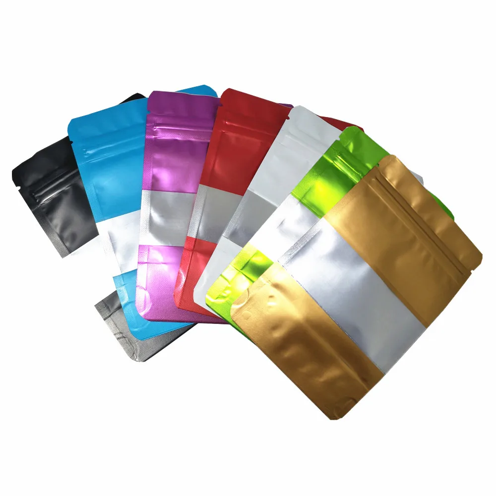 Doypack мешок с замком на молнии матовый цветной стоячий из алюминиевой фольги для