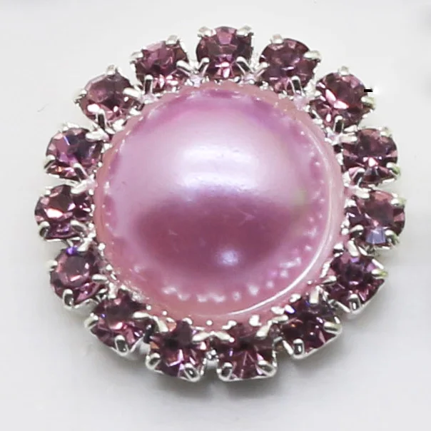 No.10-Light purple Очаровательные 10 шт 16 мм Цветные Кристальные жемчужные пуговицы металлическое украшение для свадебных приглашений Кнопка сделай сам волосы цветок Центр Скрапбукинг - Цвет: No.10-Light purple