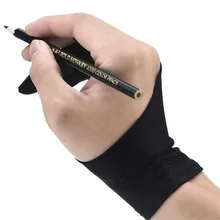 1 шт. Новые перчатки для рисования художника для любого графического планшета черный 2 пальца анти-обрастающий, как для правой, так и для левой руки свободный размер