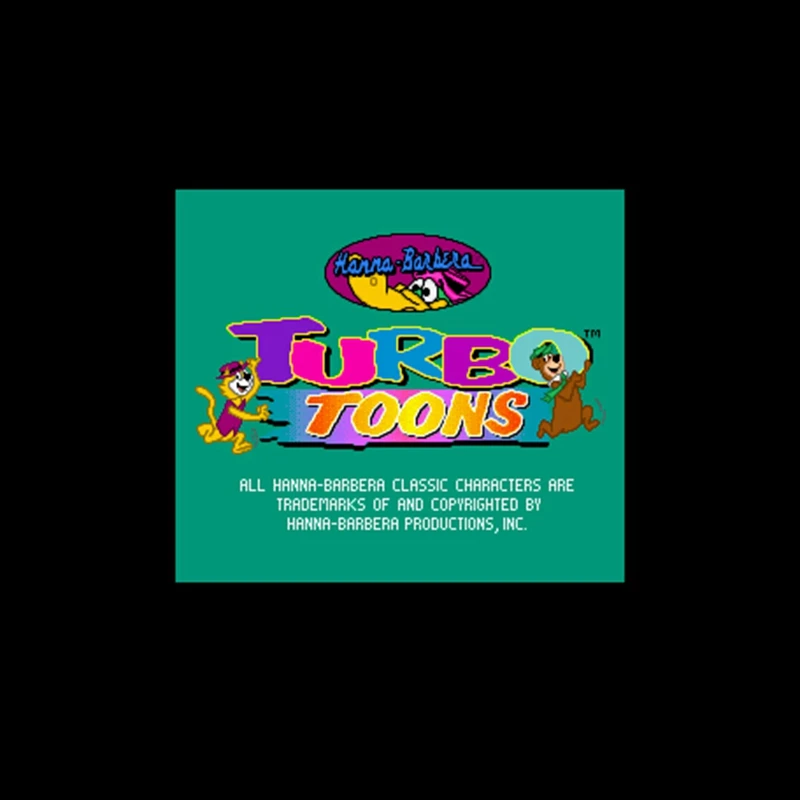 Hanna Barbera's Turbo Toons NTSC Версия 16 бит 46 Pin большая серая игровая карта для игровых игроков США