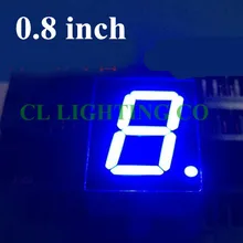 Синий 7-сегментный светодиодный Дисплей 27,7*20*8,5 мм газоразрядный индикатор 0,8 дюйма 1 битовая цифровая трубка Пластик металлический общий анод