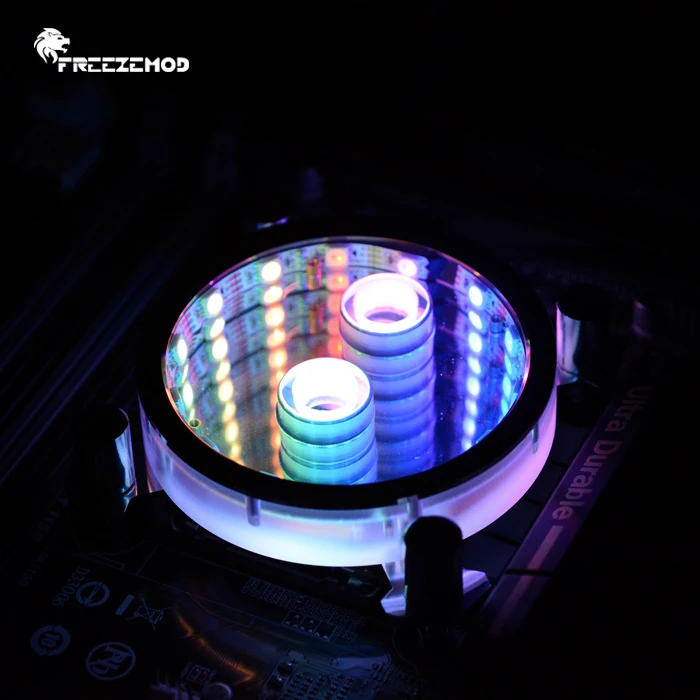 FREEZEMOD компьютер ПК водяного охлаждения ЦП блок Intel 1151 115X 2011 1366 5V 3 pin RGB светильник
