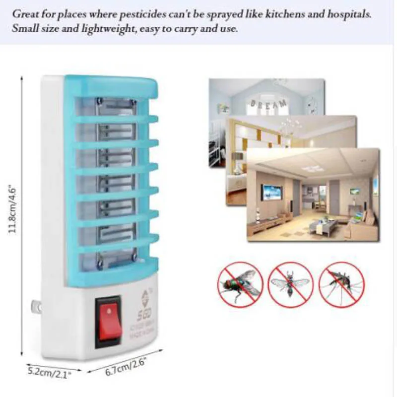 110V 240V Mosquito Killer Night Light Electronic Fly Bug Insect