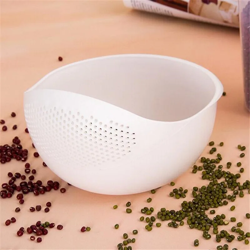 

Keythemelife Plastic Clean Machine Vegetables Basin Wash Rice Sieve Fruit Bowl Basket Kitchen Cooking Tools HB