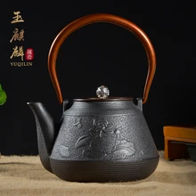 1.3l элегантный Лотос без покрытия чугун ремесла Чай горшок кунг-фу Чай комплект вскипятить чайник настольное украшение