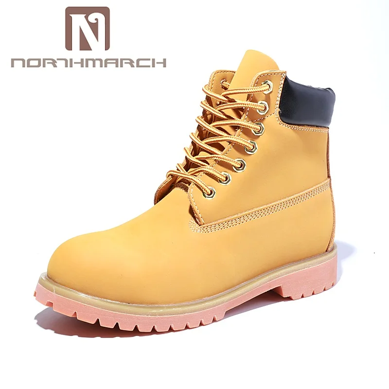 

NORTHMARCH Autumn Winter Leather Ankle Boots Outdoor Waterproof Safety Shoes Work Footwear Casual Lovers Shoes Botte Homme