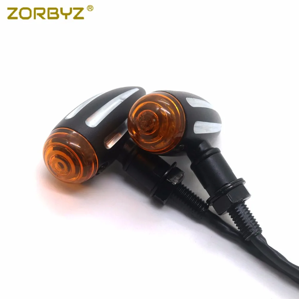 Светодиодный указатель поворота для мотоцикла ZORBYZ с черным краем Suzuki Harley Crusier Bobber