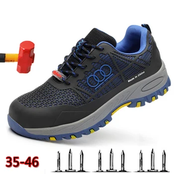 

Insulated Protective Shoes Breathable Anti-smashing Anti-puncture Wear Safety Shoes Casual Men And Women Work Boots Summer