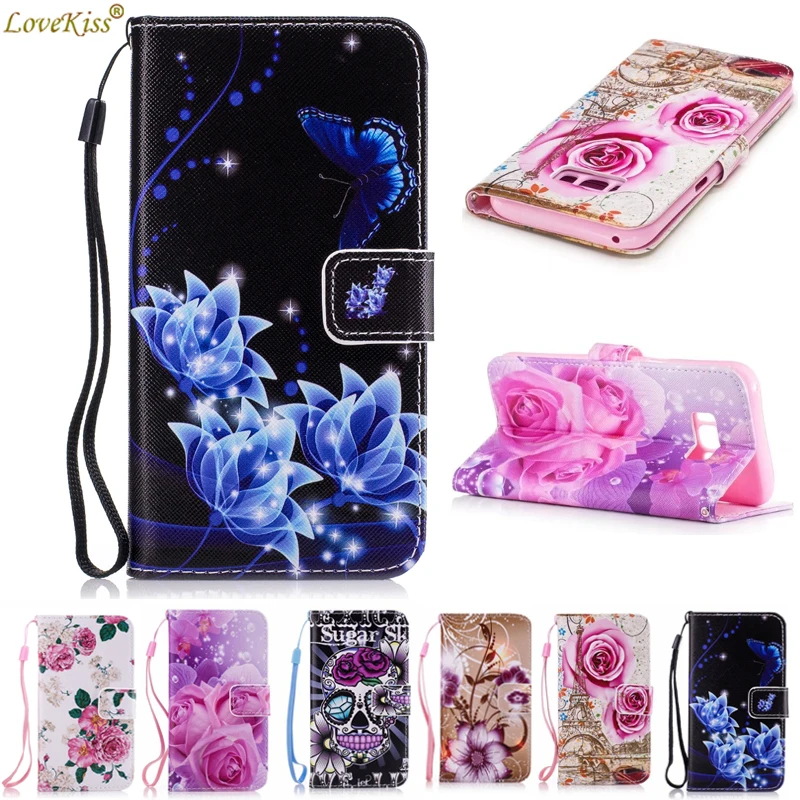 

S8 Plus Flower Pattern Leather Wallet Case For Samsung Galaxy S8 Plus S8Plus G950F G950 G955F Cases Cover Phone Bag Stand Holder