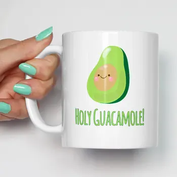 

Holy Guacamole Mug Funny Guacamole Avocado Love Food Gift Tea Coffee Cup