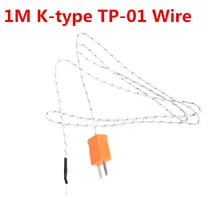 1 pièce/2 pièces 1M k-type TP-01 fil Test de température Thermocouple capteur sonde testeur ligne. Utiliser Pour TM-902C TES-1310 MD-6801