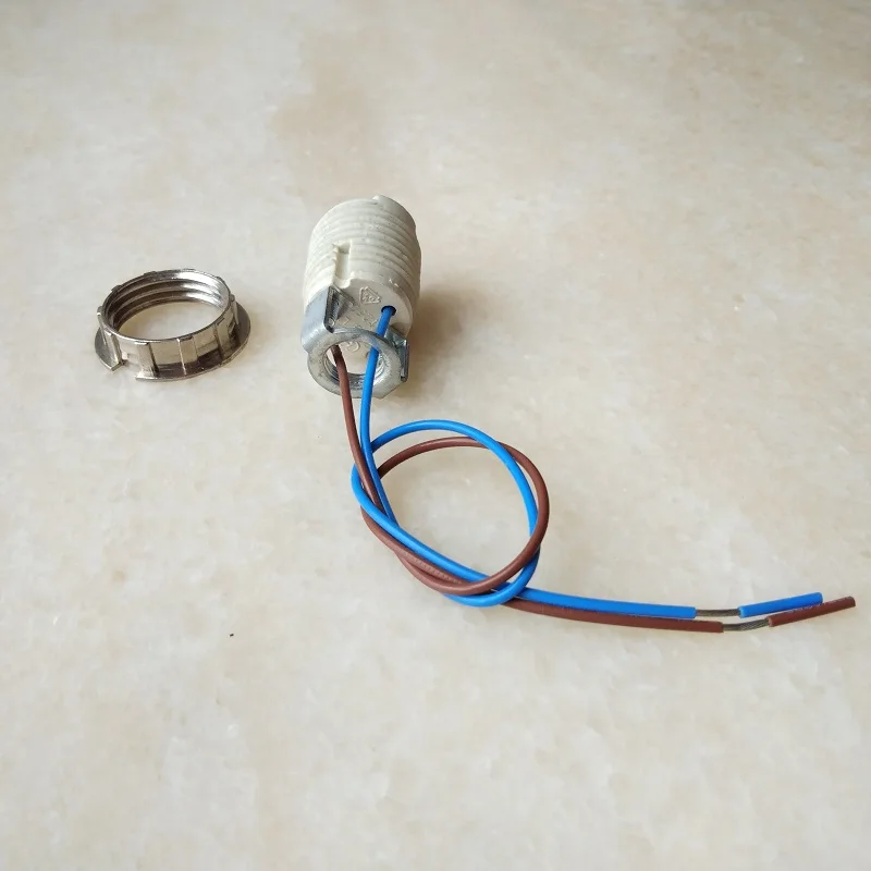 CE/VDE G9 полный набор цоколей, G9 патрон лампы, керамический показать патрон G9 патрон лампы с m10 кронштейном и 0.5мм2 FEP провода