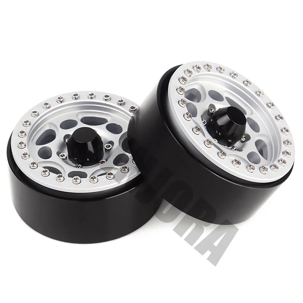 INJORA 4PCS Metal 1.9 Beadlock Wheel Rim Hub for 1:10 RC Crawler Axial SCX10 SCX10 II 90046 D90 D110 MST