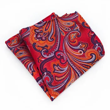 

2018New Silk Big Flower Paisley Suit Pocket Square Men Square Handkerchief