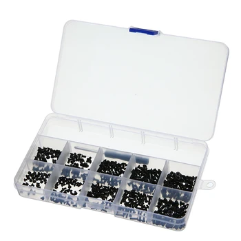 

500Pcs/Box Laptop Computer Screws Assembly with Screwdriver Set 10 Types Mini Alloy Steel Screw DIY Repair Tool Kit Black
