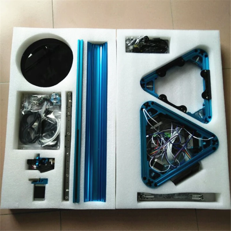 3D Kossel Mini Delta полностью металлический(алюминиевый сплав) полный комплект, 180 мм/220 мм, автоматический регулятор уровня высокой точности(не собранный