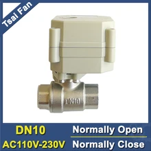 TF10-S2-C из нержавеющей стали DN10 BSP/NPT 3/8 ''нормально открытый нормально закрытый клапан AC110-230V приводной клапан ce ip67 металлическая шестерня
