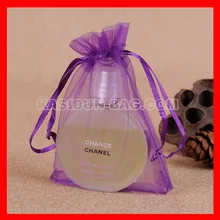 500 шт/партия) 4 размера Качество Фиолетовый органзы Подарочный шнурок мешок