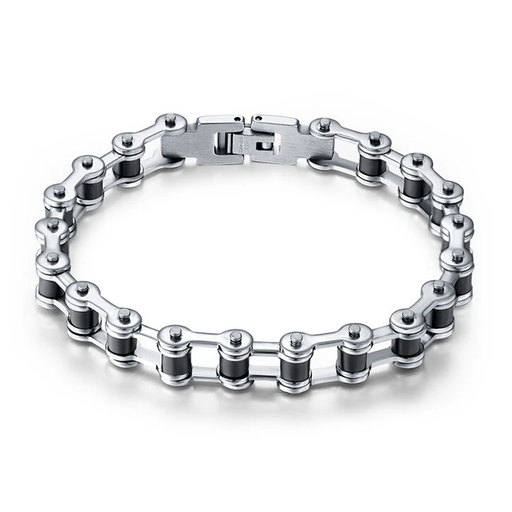 Stainless steel high grade motorcycle chain of silicon rubber chain