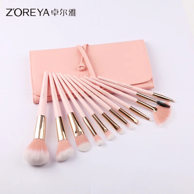 ZOREYA12 Makeup Brushes Set 12pcs Eye Shadow Blending Eyeliner Eyelash Eyebrow Brushes For Make up Portable Eye Brush Set ZOREYA12 Makeup Brushes Set 12pcs Eye Shadow Blending Eyeliner Eyelash Eyebrow Brushes For Make up Portable Eye Brush Set