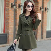 Women’s Clothing New Winter Jacket Women Fashion Slim Woolen Coat Long Parkas Wool Coat Feminina Plus Size Winter Coat C1265