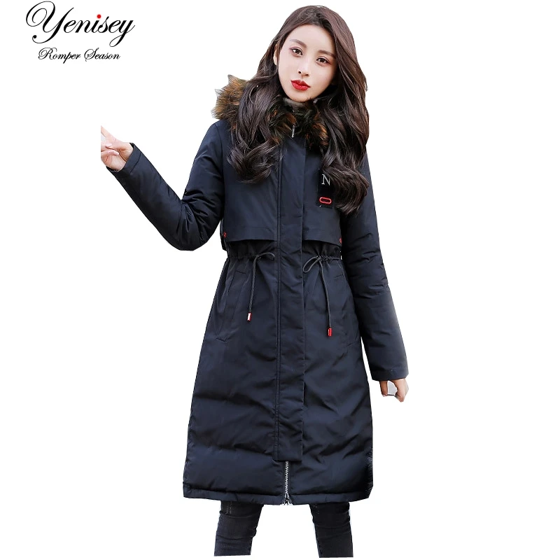 Полный длинный пуховик для женщин, зимняя куртка с тяжелым мехом, пальто, зимняя куртка, Женское пальто, пуховик для женщин, 925