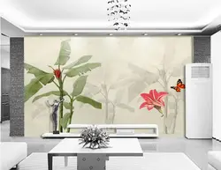 Украшение дома ручная роспись ретро дерево цветы фото настенные фрески обои для стен