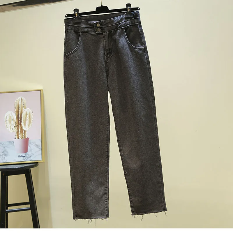 Новый 2019 горячая Распродажа Весенняя мода личности повседневное простой Высокая талия пикантные широкие брюки свободные прямые кисточкой