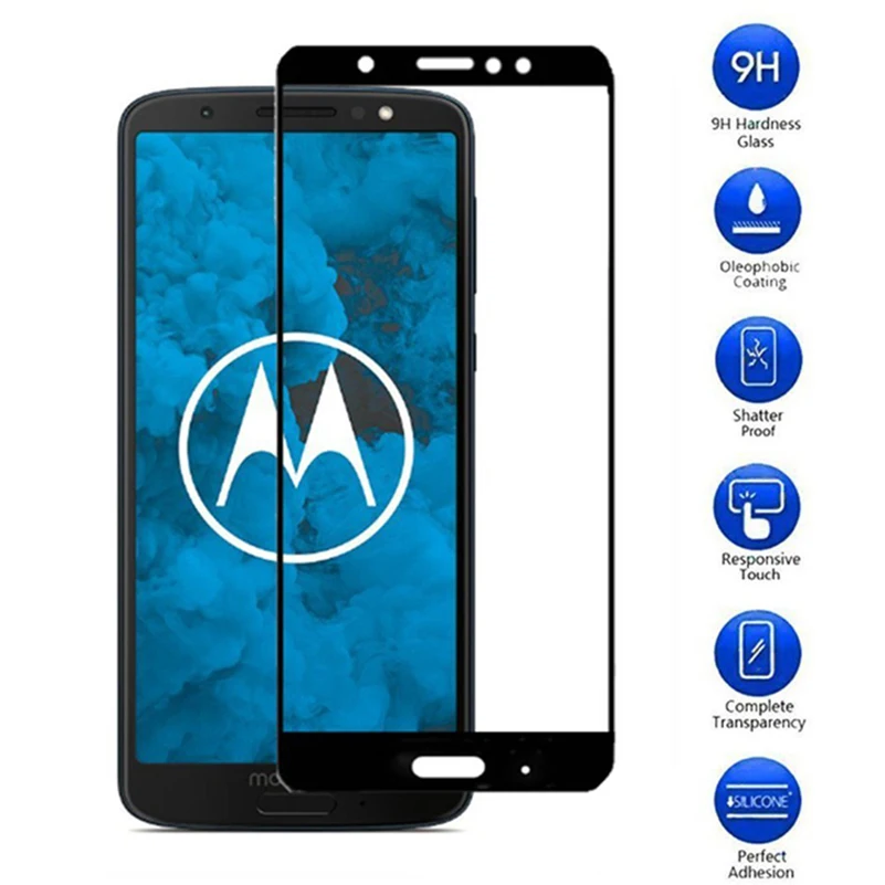 9H Full Cover Tempered Glass For Motorola Moto G6 Plus