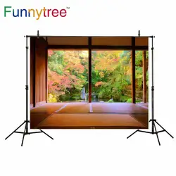 Funnytree фотографии backdropsPlants за окном для осени фотосессия фотография studio средства Виниловый фон