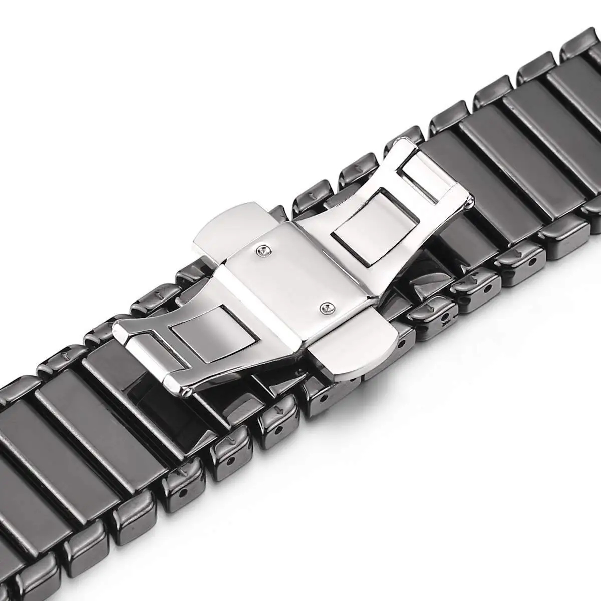 Керамический браслет JANSIN для apple watch, ремешок серии 5 4 3 2 1, ремешок для apple watch 38 мм/42 мм/40 мм/44 мм, пряжка-бабочка
