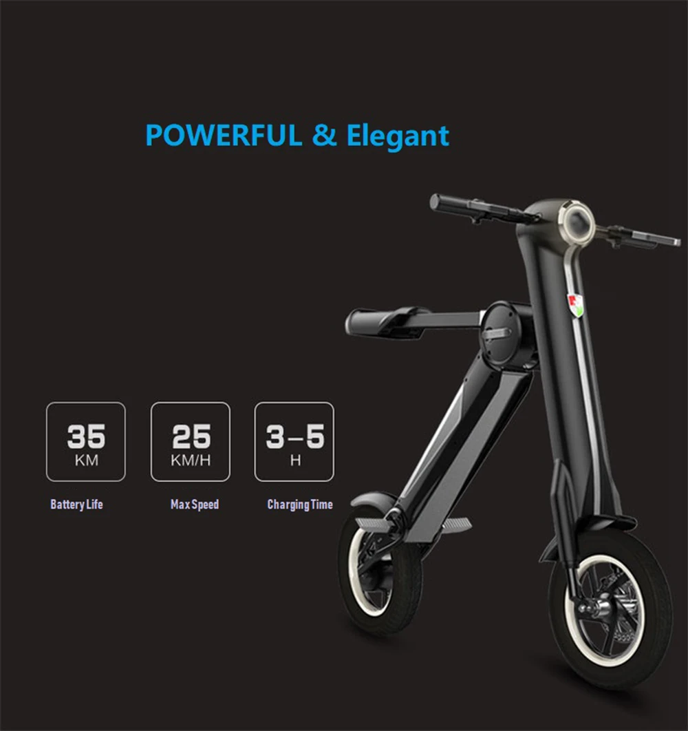 Flash Deal Mini Folding Bicycle Intelligent Electric Portable Lithium Battery Scooter 2