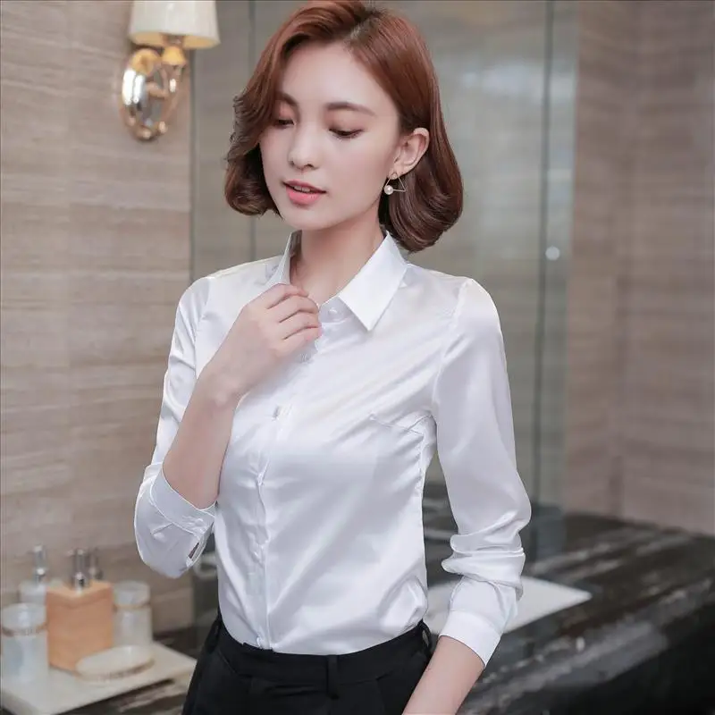 Cuerpo Top moda 2017 Nuevo larga camisa elegante señora Tops blusas 5 colores más el tamaño de seda Blusas camisas|femininas blusas|blusas fashionblusas plus - AliExpress