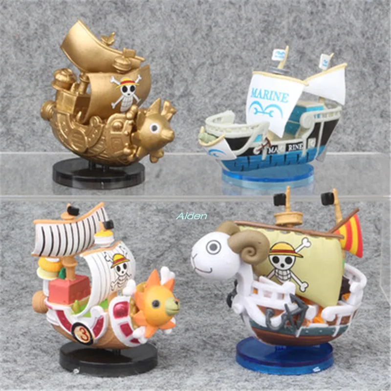 

Cake Decoration Gift 2" ONE PIECE The Straw Hat Pirates Going Merry And THOUSAND SUNNY PVC Action Figure Model Toy OPP 7CM Z759