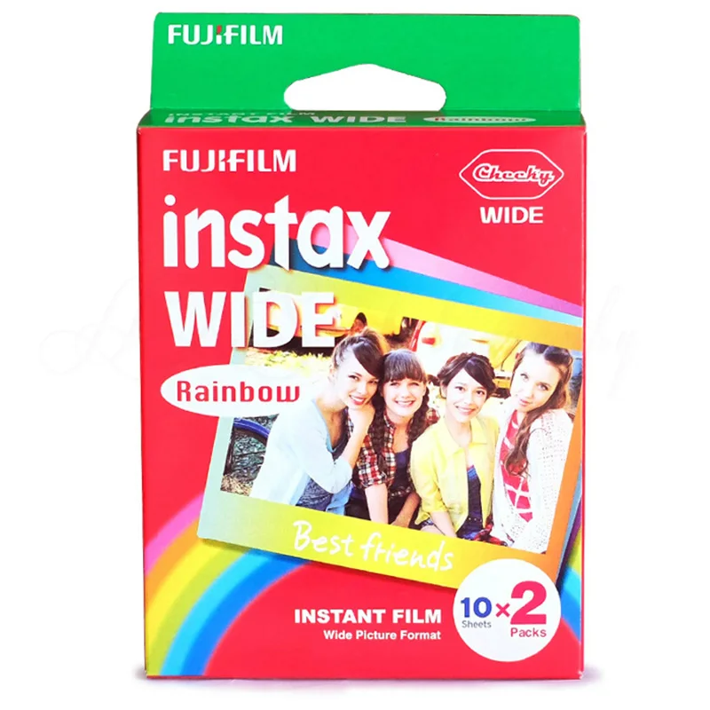 Натуральная Для Fujifilm Instax Wide Film Rainbow 60 листов Фотобумага для цифровой фотокамеры Fuji мгновенный фотоаппарат Polaroid 300/200/210/100/500AF