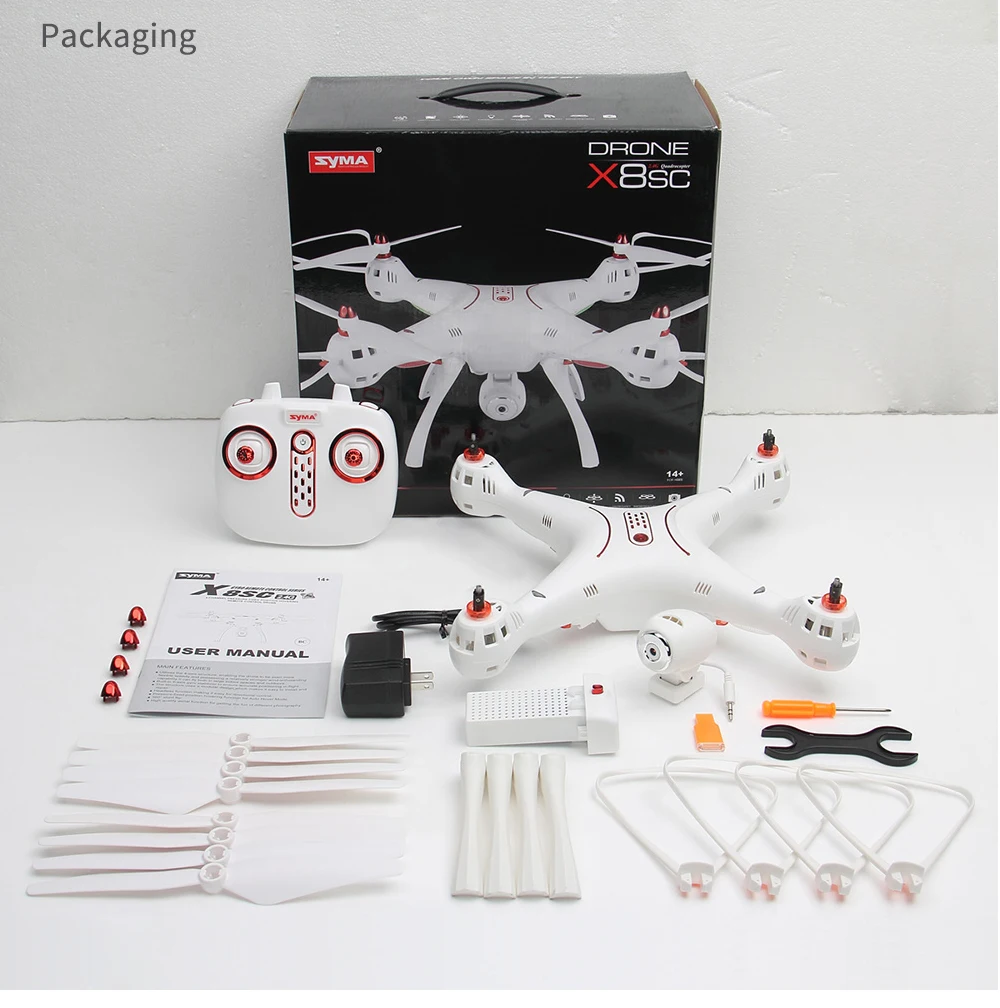 

X8HC Drone (X8C Upgrade) with 2MP HD Camera 2.4G 4CH 6Axis RC Helicopter Fixed High Quadcopter RTF Quadrocopter