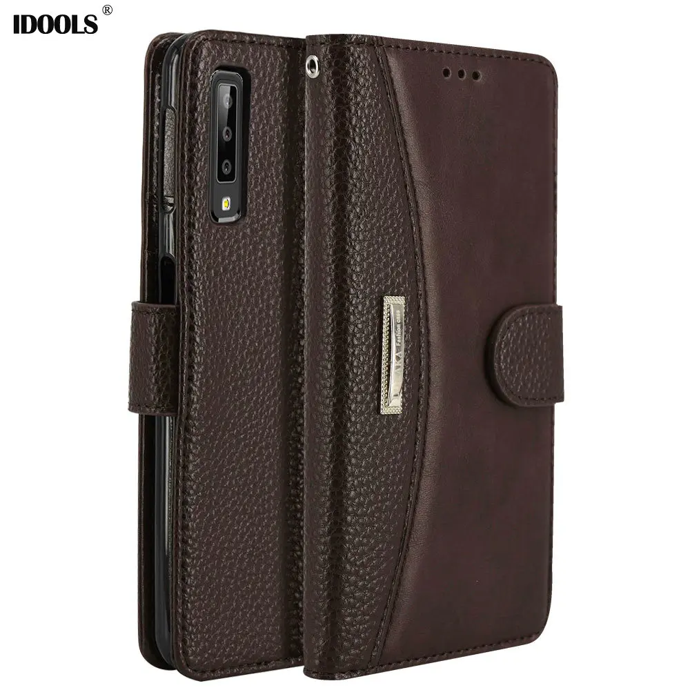 IDOOLS PU Leather Flip Case for Samsung galaxy A7 2018 A750 6.0
