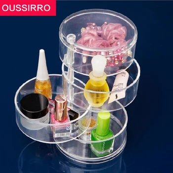 

1pcs Jewelry Box Exquisite Fashion Revolving Box Multifunctional Round Acrylic makeup organizer storage