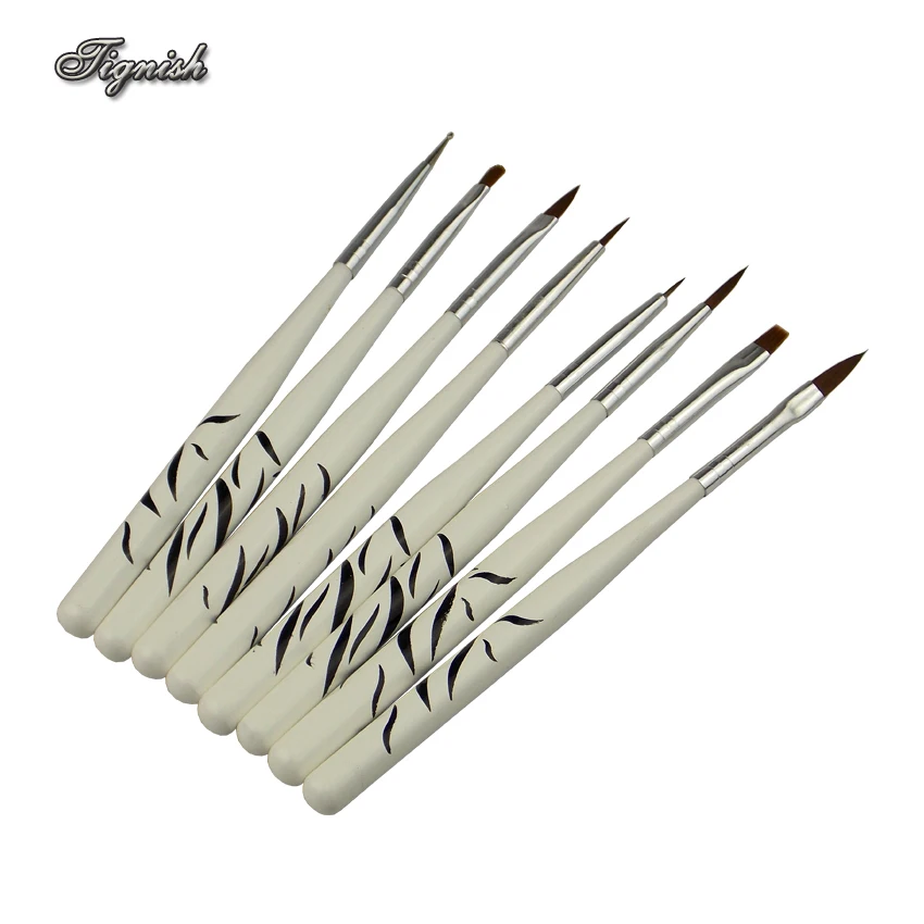 Buy Tignish 8Pcs/Set Zebra Nail UV Gel Polish Painting