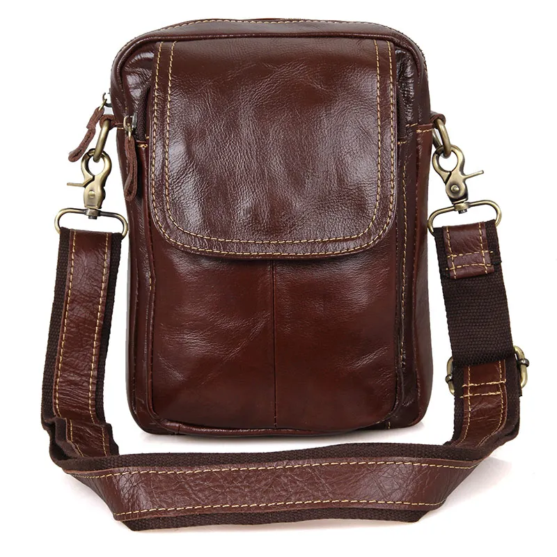 High Quality Cowhide Messenger Bag Vintage Sling Bag Travel Fashion Cross Body Bag-in Crossbody ...