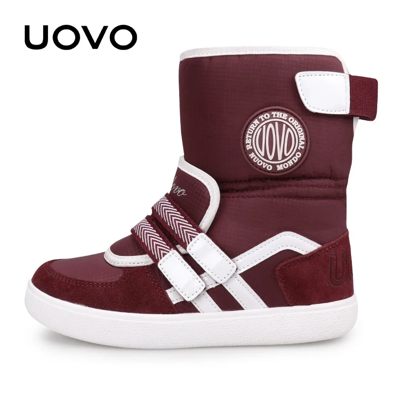 UOVO новые любимые детские ботинки модные зимние ботинки детская спортивная обувь красивые короткие ботинки для девочек с Европейским размером#26-39