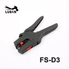 Luban novo tipo auto-ajuste da isolação alicate fio stripper escala 0.08-2.5mm2 descascamento cortador nariz plano FS-D3