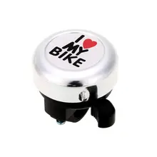 Anillo de campana de bicicleta Vintage I Love My Bike impreso sonido claro Cute Bike Bell alarma ciclismo cuerno bicicleta accesorios