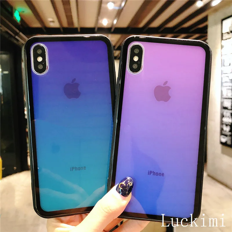 Чехол для телефона VIVO X21 градиентный мягкий полупрозрачный чехол из закаленного